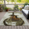 Piper Looms Chantille Music ACN2091 Brown Machine Washable Area Rug Outdoor Lifestyle Image Feature