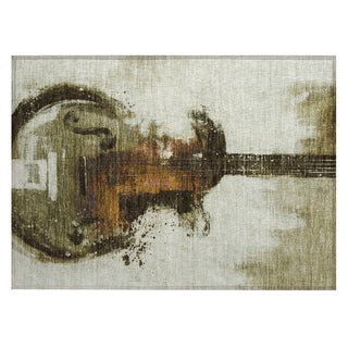Piper Looms Chantille Music ACN2091 Brown Machine Washable Area Rug Scatter Main Image