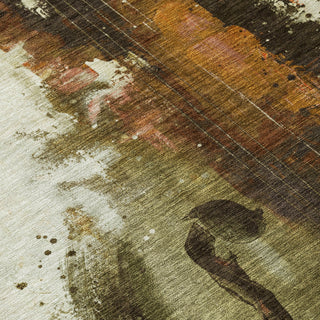Piper Looms Chantille Music ACN2091 Brown Machine Washable Area Rug Swatch Image