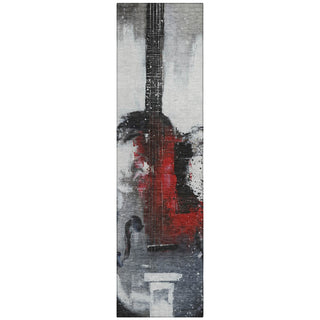 Piper Looms Chantille Music ACN2091 Gray Machine Washable Area Rug Runner Main Image