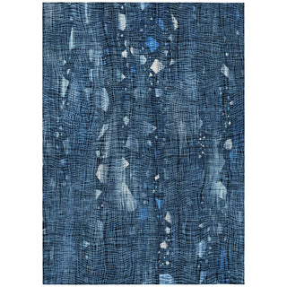 Piper Looms Chantille Abstract ACN2092 Blue Machine Washable Area Rug main image