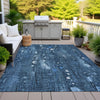 Piper Looms Chantille Abstract ACN2092 Blue Machine Washable Area Rug Outdoor Lifestyle Image Feature