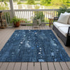 Piper Looms Chantille Abstract ACN2092 Blue Machine Washable Area Rug Outdoor Lifestyle Image Feature