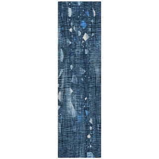 Piper Looms Chantille Abstract ACN2092 Blue Machine Washable Area Rug Runner Main Image
