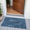 Piper Looms Chantille Abstract ACN2092 Blue Machine Washable Area Rug Scatter Outdoor Lifestyle Image Feature