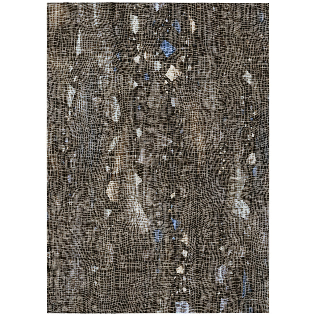Piper Looms Chantille Abstract ACN2092 Chocolate Machine Washable Area Rug main image