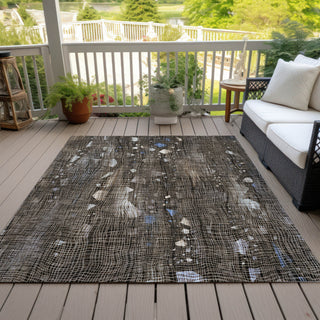 Piper Looms Chantille Abstract ACN2092 Chocolate Machine Washable Area Rug Outdoor Lifestyle Image Feature