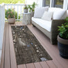 Piper Looms Chantille Abstract ACN2092 Chocolate Machine Washable Area Rug Runner Outdoor Lifestyle Image Feature