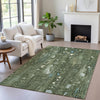 Piper Looms Chantille Abstract ACN2092 Fern Machine Washable Area Rug Lifestyle Image Feature
