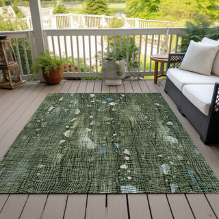 Piper Looms Chantille Abstract ACN2092 Fern Machine Washable Area Rug Outdoor Lifestyle Image Feature