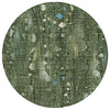 Piper Looms Chantille Abstract ACN2092 Fern Machine Washable Area Rug Round Main Image