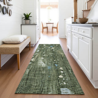 Piper Looms Chantille Abstract ACN2092 Fern Machine Washable Area Rug Runner Lifestyle Image Feature