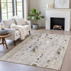 Piper Looms Chantille Abstract ACN2092 Linen Machine Washable Area Rug Lifestyle Image Feature