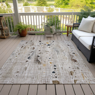 Piper Looms Chantille Abstract ACN2092 Linen Machine Washable Area Rug Outdoor Lifestyle Image Feature