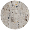 Piper Looms Chantille Abstract ACN2092 Linen Machine Washable Area Rug Round Main Image