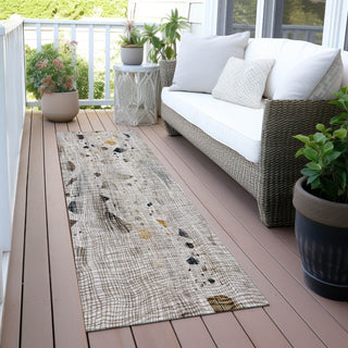Piper Looms Chantille Abstract ACN2092 Linen Machine Washable Area Rug Runner Outdoor Lifestyle Image Feature