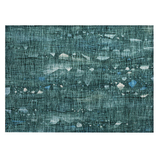 Piper Looms Chantille Abstract ACN2092 Teal Machine Washable Area Rug Scatter Main Image