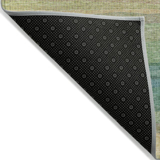 Piper Looms Chantille Stripes ACN2093 Aloe Machine Washable Area Rug Backing Image