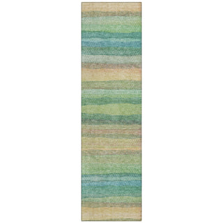Piper Looms Chantille Stripes ACN2093 Aloe Machine Washable Area Rug Runner Main Image