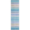 Piper Looms Chantille Stripes ACN2093 Aqua Machine Washable Area Rug Runner Main Image