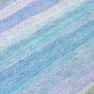 Piper Looms Chantille Stripes ACN2093 Aqua Machine Washable Area Rug Swatch Image