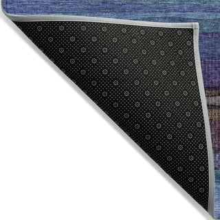 Piper Looms Chantille Stripes ACN2093 Blue Machine Washable Area Rug Backing Image