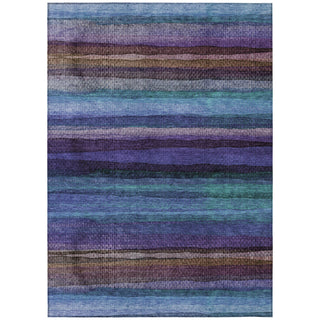 Piper Looms Chantille Stripes ACN2093 Blue Machine Washable Area Rug main image