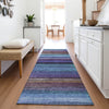 Piper Looms Chantille Stripes ACN2093 Blue Machine Washable Area Rug Runner Lifestyle Image Feature
