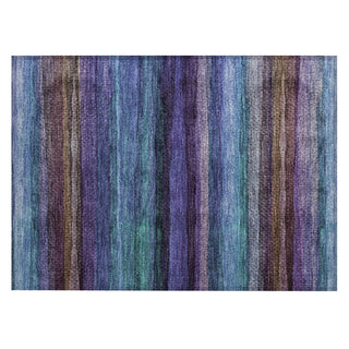 Piper Looms Chantille Stripes ACN2093 Blue Machine Washable Area Rug Scatter Main Image