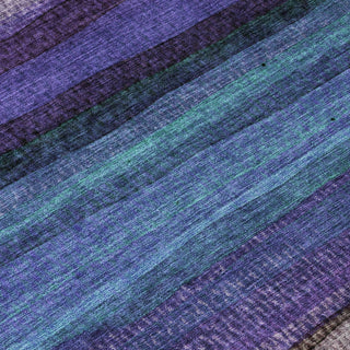 Piper Looms Chantille Stripes ACN2093 Blue Machine Washable Area Rug Swatch Image
