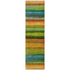 Piper Looms Chantille Stripes ACN2093 Green Machine Washable Area Rug Runner Main Image