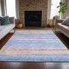Piper Looms Chantille Stripes ACN2093 Lavender Machine Washable Area Rug Lifestyle Image Feature
