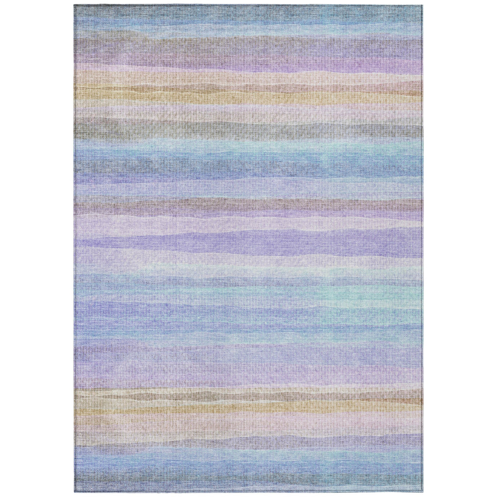 Piper Looms Chantille Stripes ACN2093 Lavender Machine Washable Area Rug main image