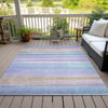 Piper Looms Chantille Stripes ACN2093 Lavender Machine Washable Area Rug Outdoor Lifestyle Image Feature