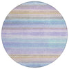Piper Looms Chantille Stripes ACN2093 Lavender Machine Washable Area Rug Round Main Image