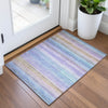 Piper Looms Chantille Stripes ACN2093 Lavender Machine Washable Area Rug Scatter Lifestyle Image Feature
