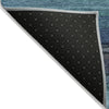 Piper Looms Chantille Stripes ACN2093 Teal Machine Washable Area Rug Backing Image