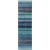 Piper Looms Chantille Stripes ACN2093 Teal Machine Washable Area Rug Runner Main Image