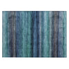 Piper Looms Chantille Stripes ACN2093 Teal Machine Washable Area Rug Scatter Main Image