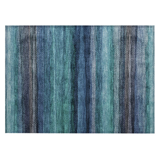Piper Looms Chantille Stripes ACN2093 Teal Machine Washable Area Rug Scatter Main Image