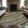 Piper Looms Chantille Swirls ACN2094 Aloe Machine Washable Area Rug Lifestyle Image Feature