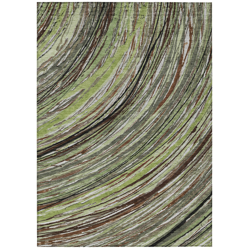Piper Looms Chantille Swirls ACN2094 Aloe Machine Washable Area Rug main image