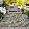 Piper Looms Chantille Swirls ACN2094 Aloe Machine Washable Area Rug Outdoor Lifestyle Image Feature