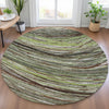 Piper Looms Chantille Swirls ACN2094 Aloe Machine Washable Area Rug Round Lifestyle Image Feature
