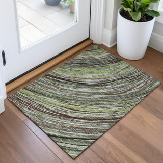 Piper Looms Chantille Swirls ACN2094 Aloe Machine Washable Area Rug Scatter Lifestyle Image Feature