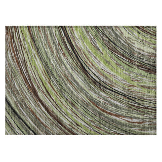 Piper Looms Chantille Swirls ACN2094 Aloe Machine Washable Area Rug Scatter Main Image