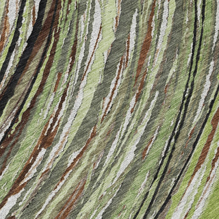 Piper Looms Chantille Swirls ACN2094 Aloe Machine Washable Area Rug Swatch Image