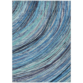 Piper Looms Chantille Swirls ACN2094 Blue Machine Washable Area Rug main image