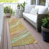 Piper Looms Chantille Swirls ACN2094 Gold Machine Washable Area Rug Runner Outdoor Lifestyle Image Feature