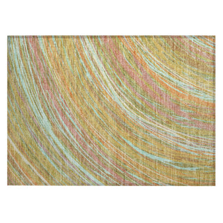 Piper Looms Chantille Swirls ACN2094 Gold Machine Washable Area Rug Scatter Main Image